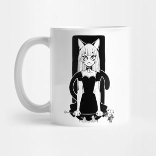 Black Cat Girl Mug